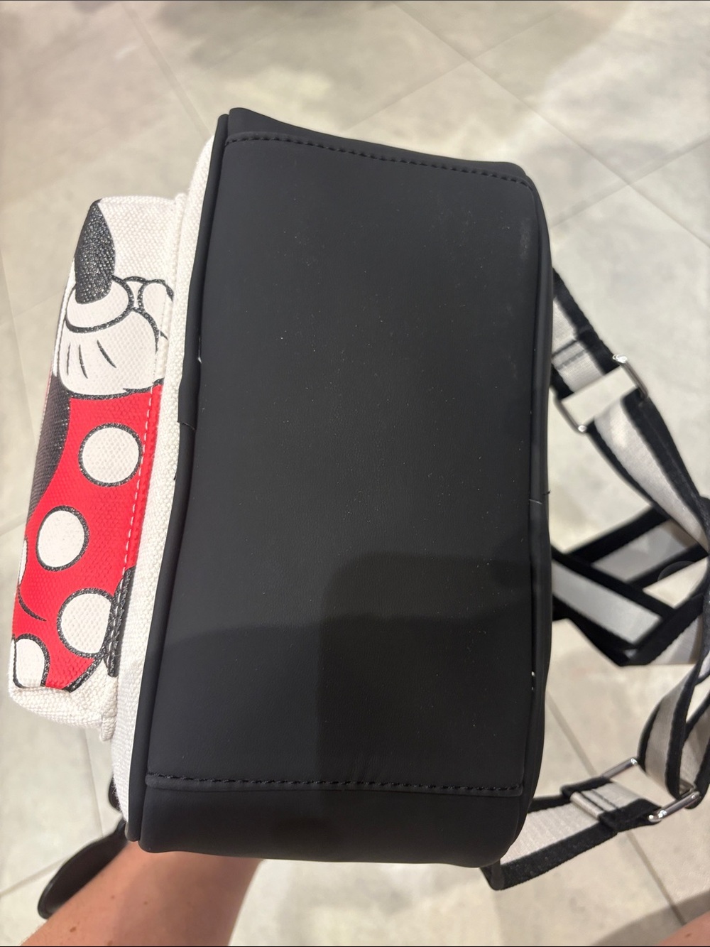 Disney Minnie Mouse canvas Backpack  with keychain NWT - Picture 6 of 8